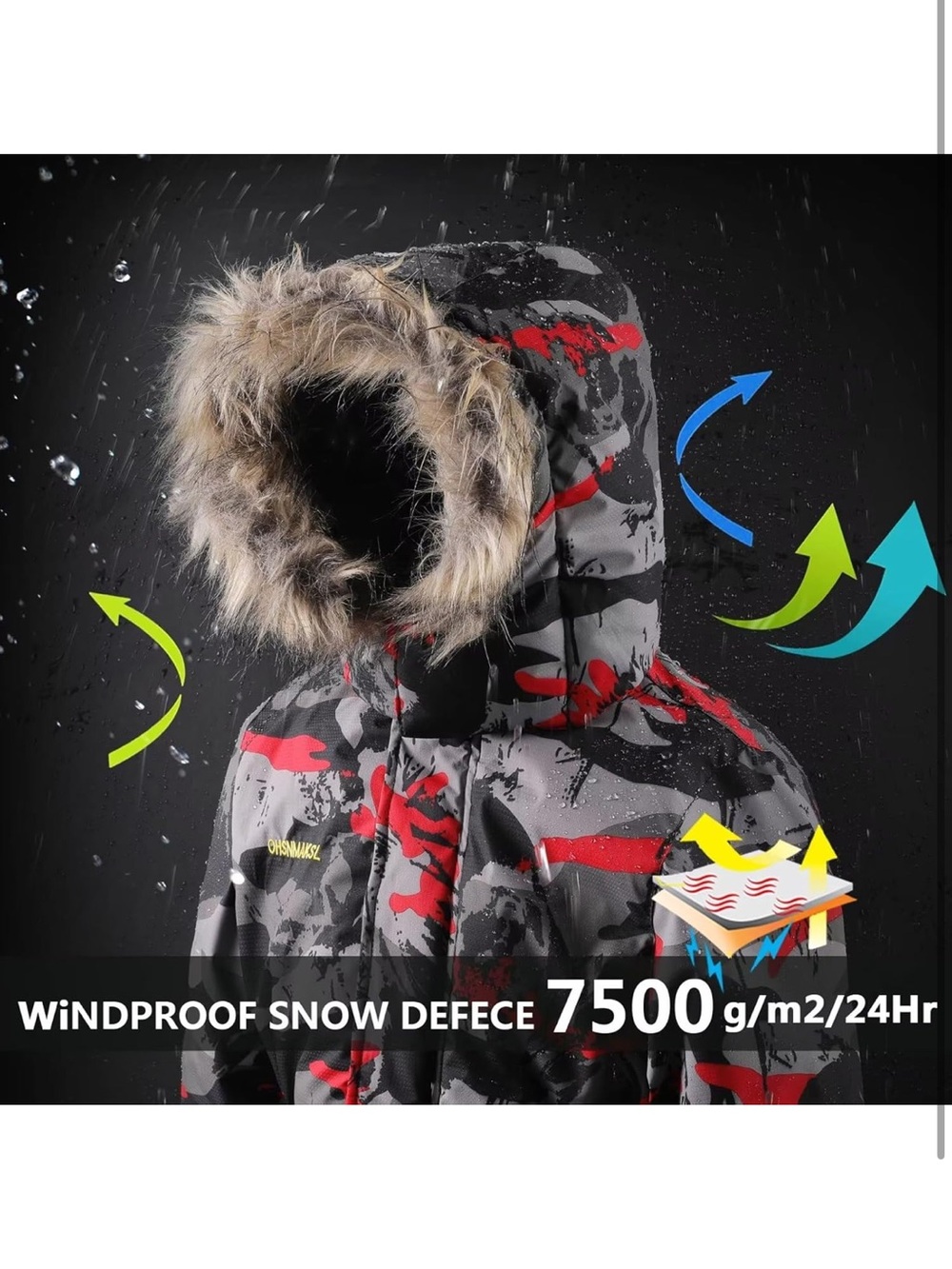 Kid's Snowsuits Ski Suits Jackets Waterproof Coats Jumpsuits 14-16/1085 - Picture 3 of 8
